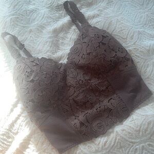 floral lace top,size M, condition- worn one time